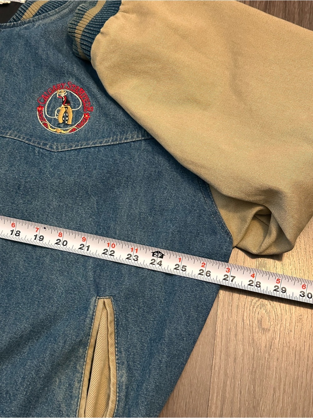 Calgary Stampede Denim Varsity Jacket - Picture 8 of 10